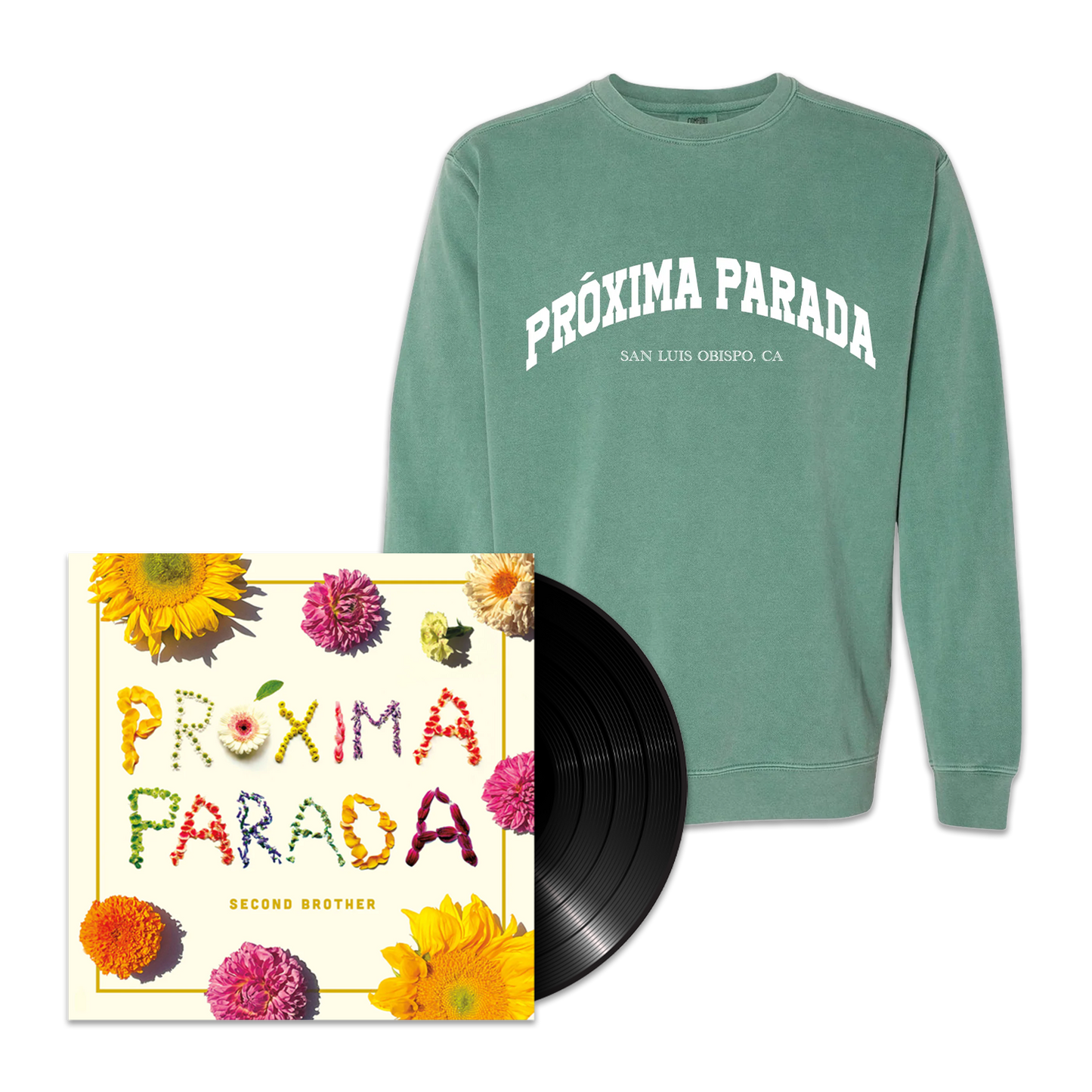 Vinyl + "University Crewneck" Bundle