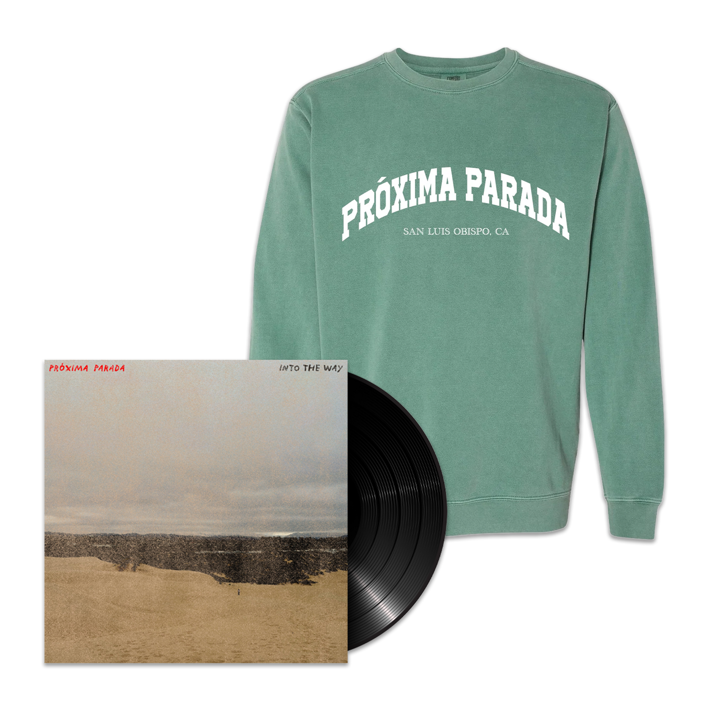 Vinyl + "University Crewneck" Bundle
