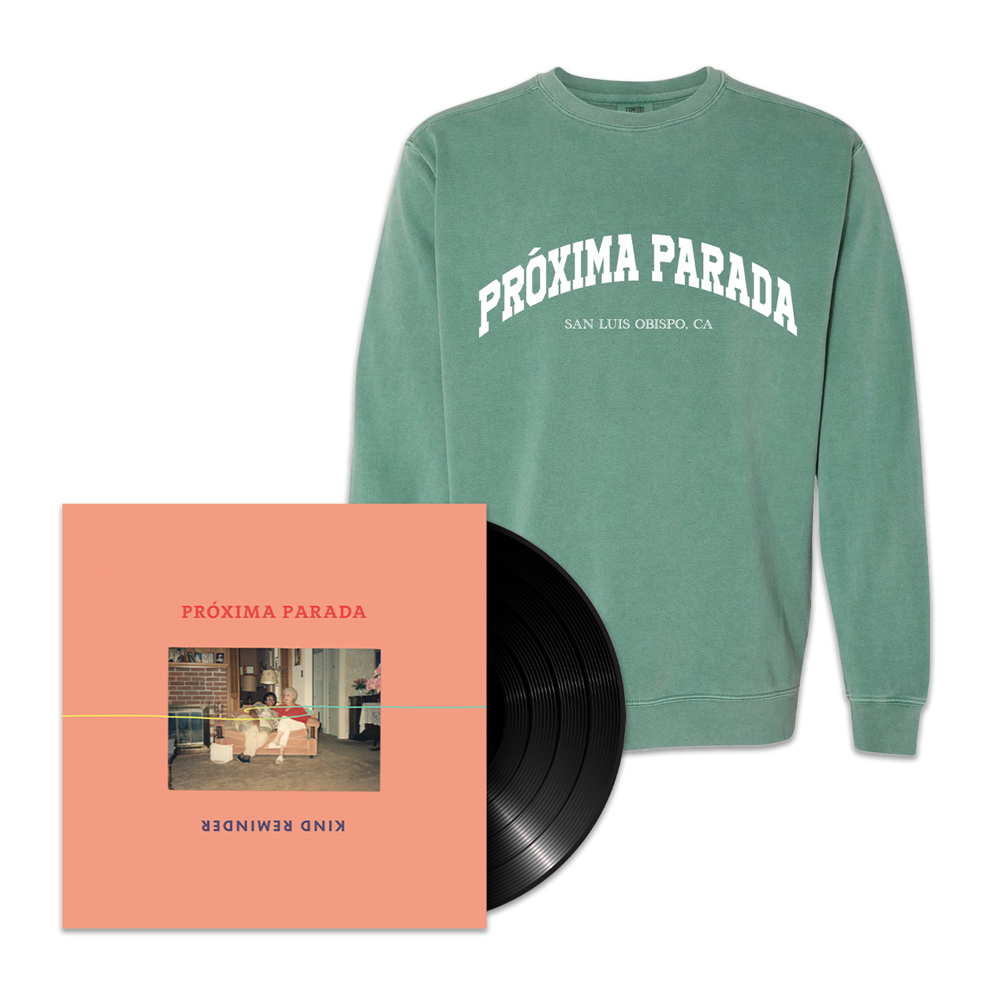 Vinyl + "University Crewneck" Bundle