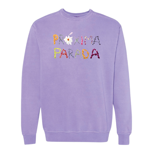 Purple Flower Crewneck